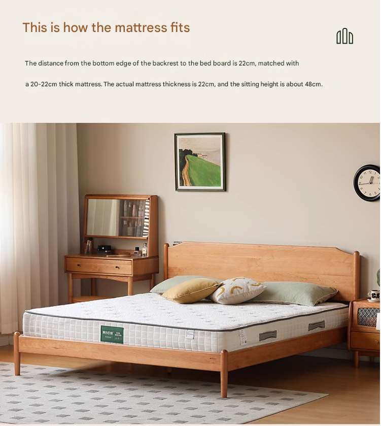 Cherry Solid Wood Bed