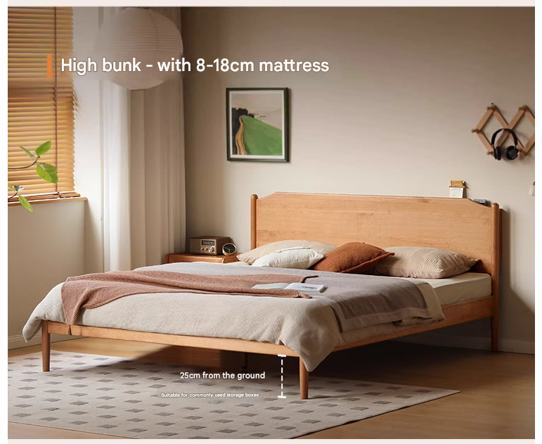 Cherry Solid Wood Bed