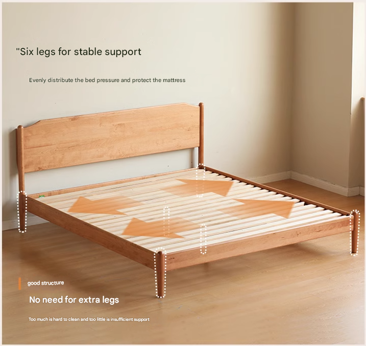 Cherry Solid Wood Bed