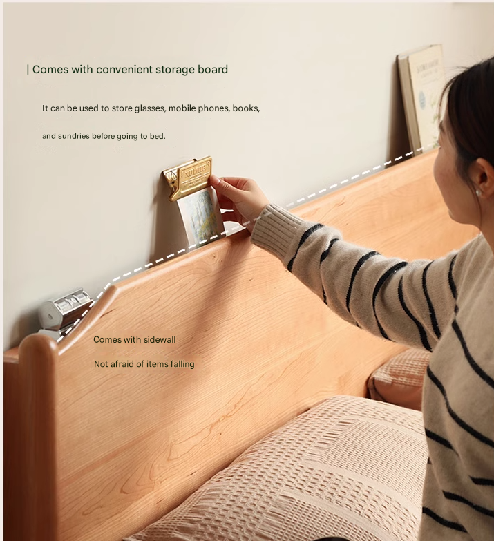 Cherry Solid Wood Bed