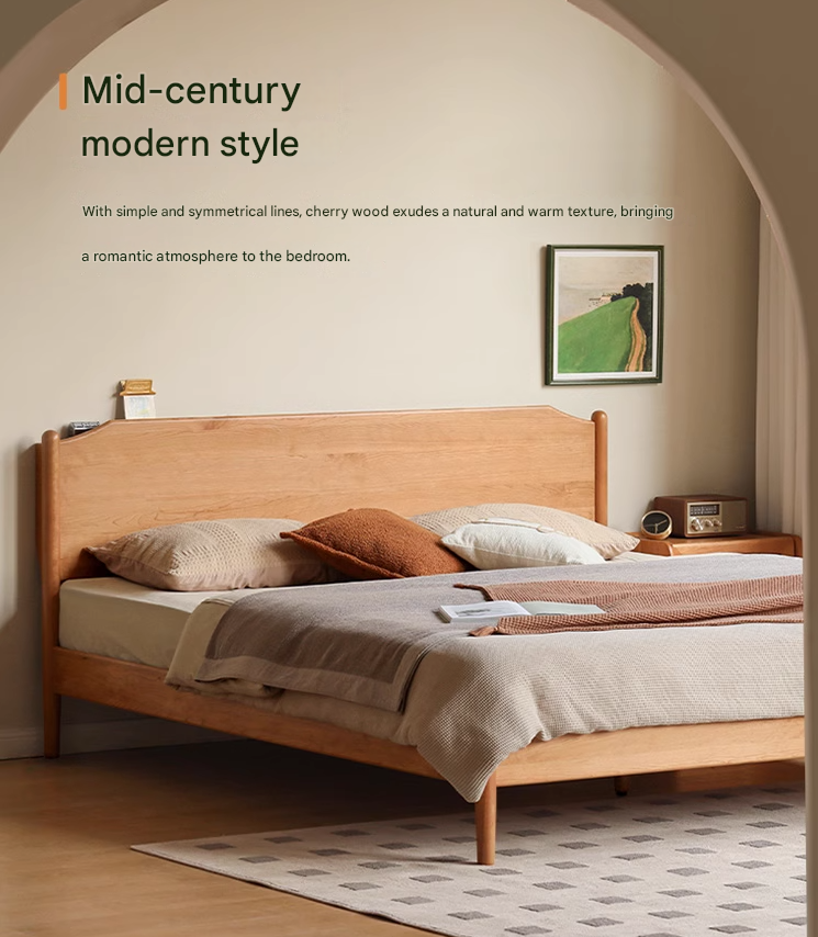 Cherry Solid Wood Bed