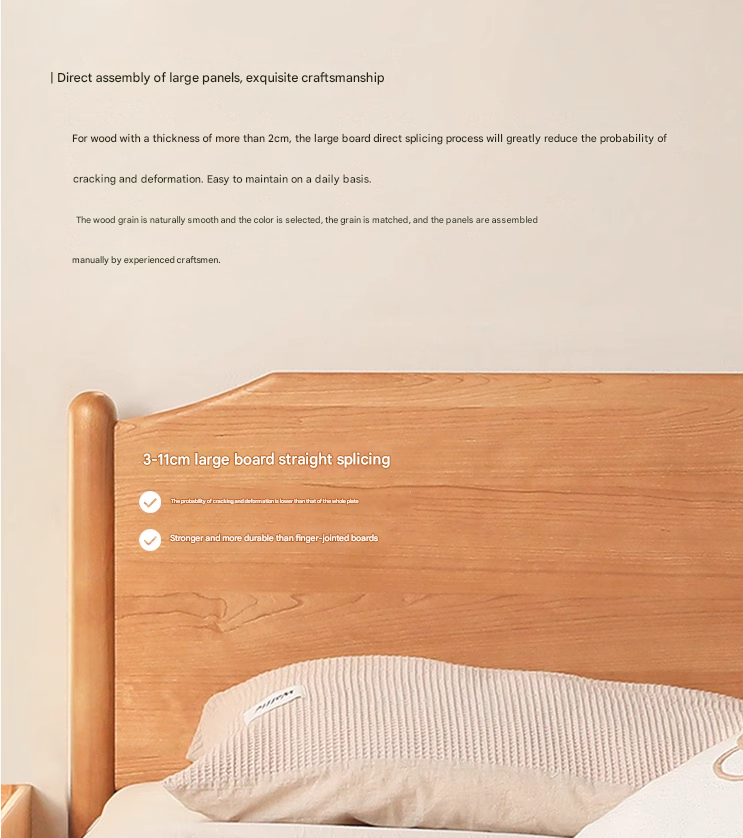 Cherry Solid Wood Bed
