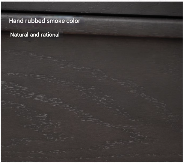 Oak, Ash Solid Wood Black Drawer Cabinet