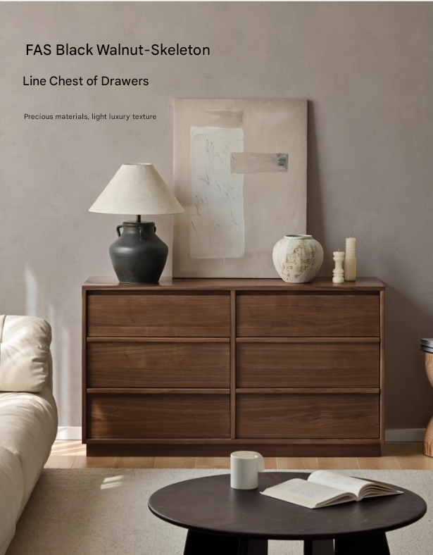 Oak Solid Wood Black Storage Cabinet