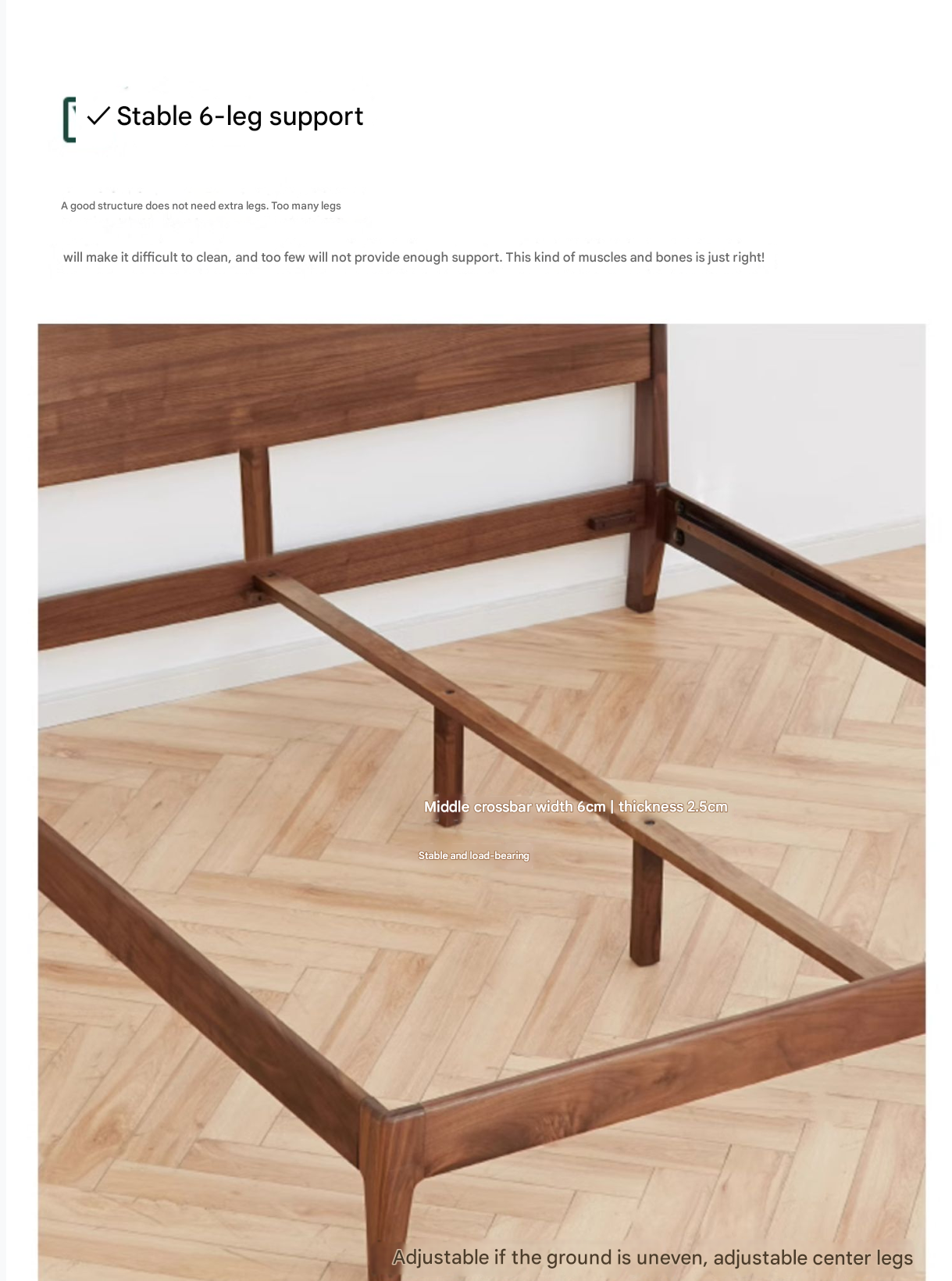 Black Walnut Solid Wood Bed