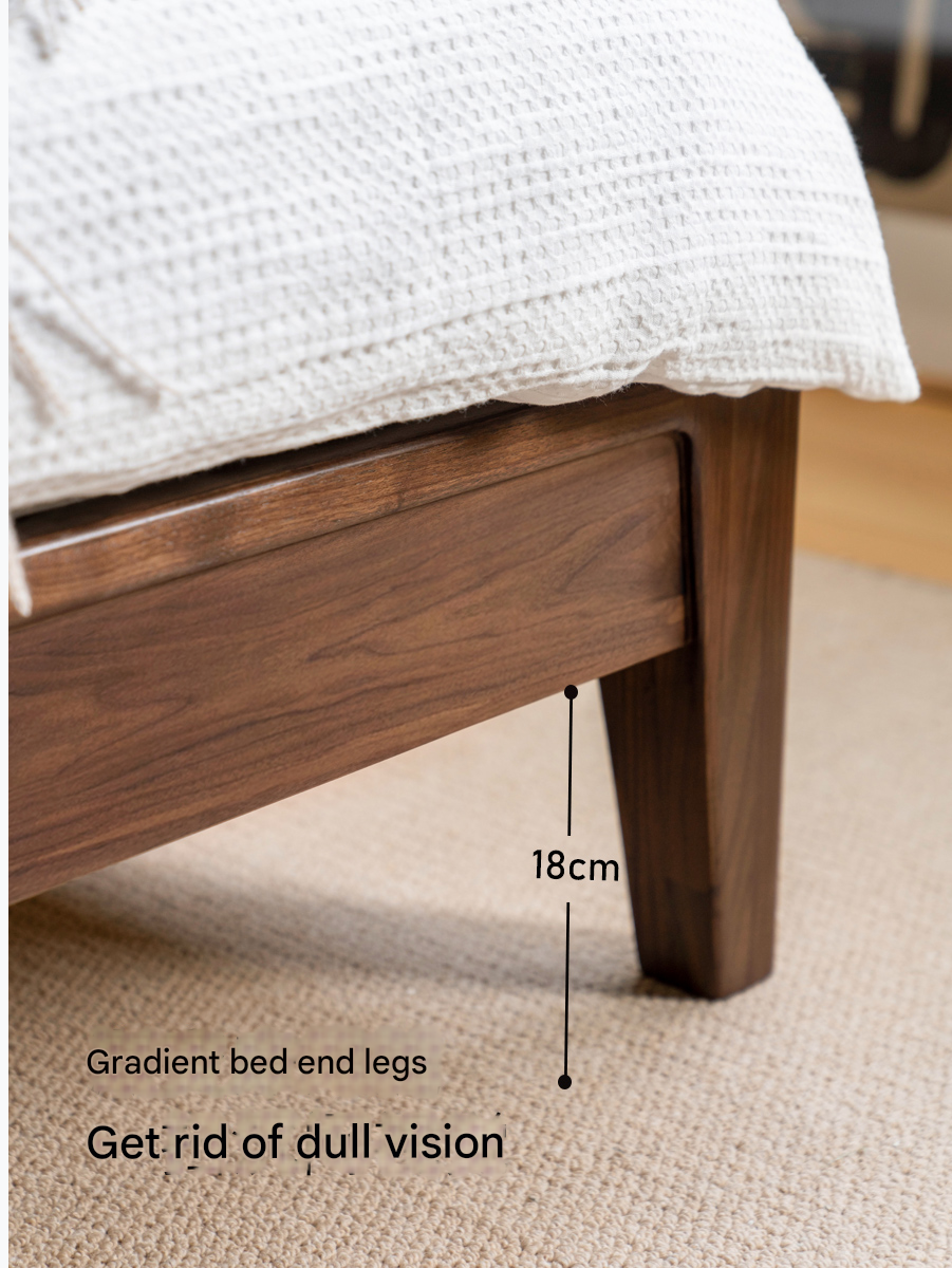 Black Walnut Solid Wood Bed