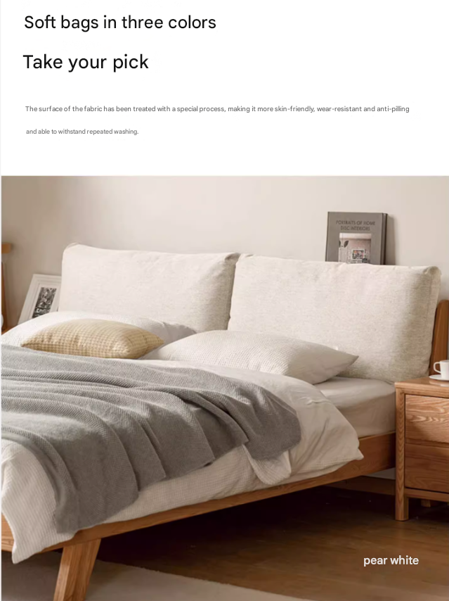 Oak Solid Wood Soft Bed