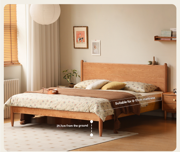 Oak, Black Walnut, Сherry Wood Bed