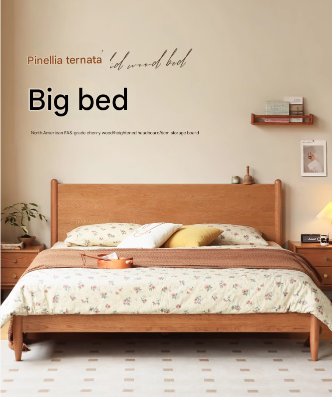 Oak, Black Walnut, Сherry Wood Bed