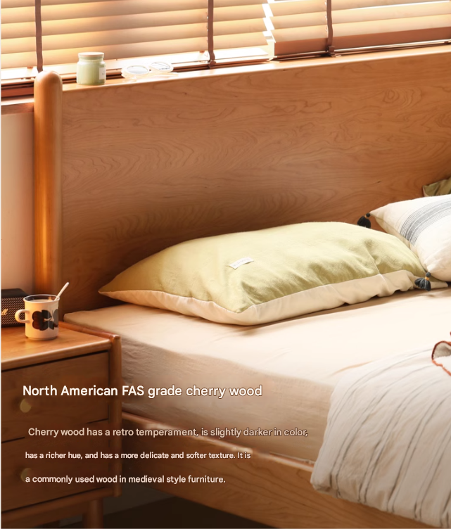 Oak, Black Walnut, Сherry Wood Bed