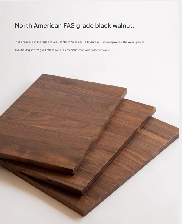 4 pcs - Black Walnut Solid Wood Casual Dining Chair