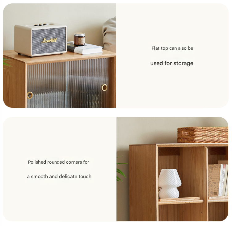 Oak Solid Wood Modern Creative Bookcase
