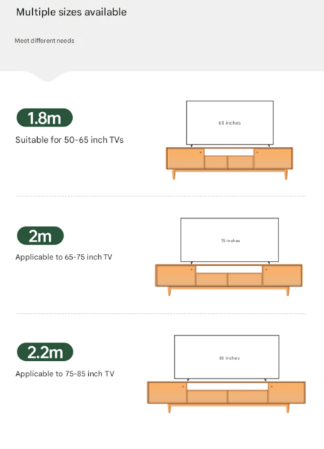 Oak Solid Wood Nordic Floor TV Cabinet.