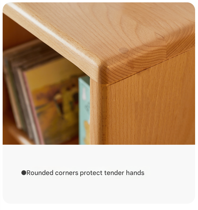 Oak Solid Wood Multi-Layer Children's Bookcase
