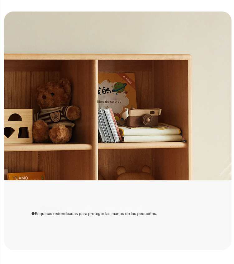 Beech Solid Wood Floor Children's Bookcase