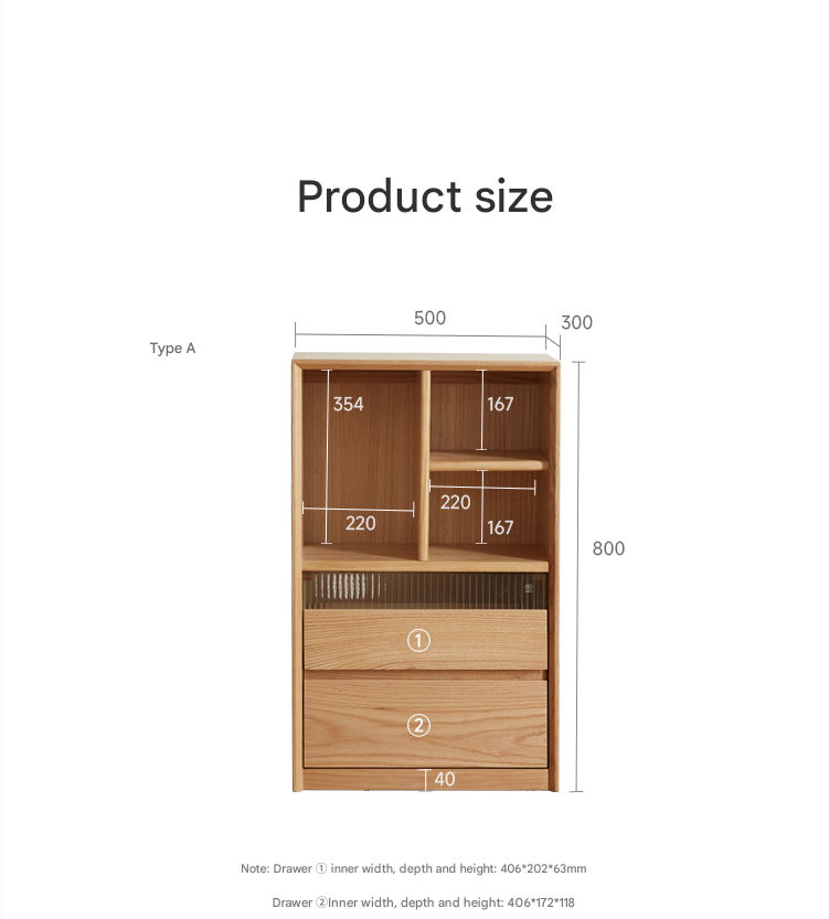 Oak Solid Wood Modern Bookcase