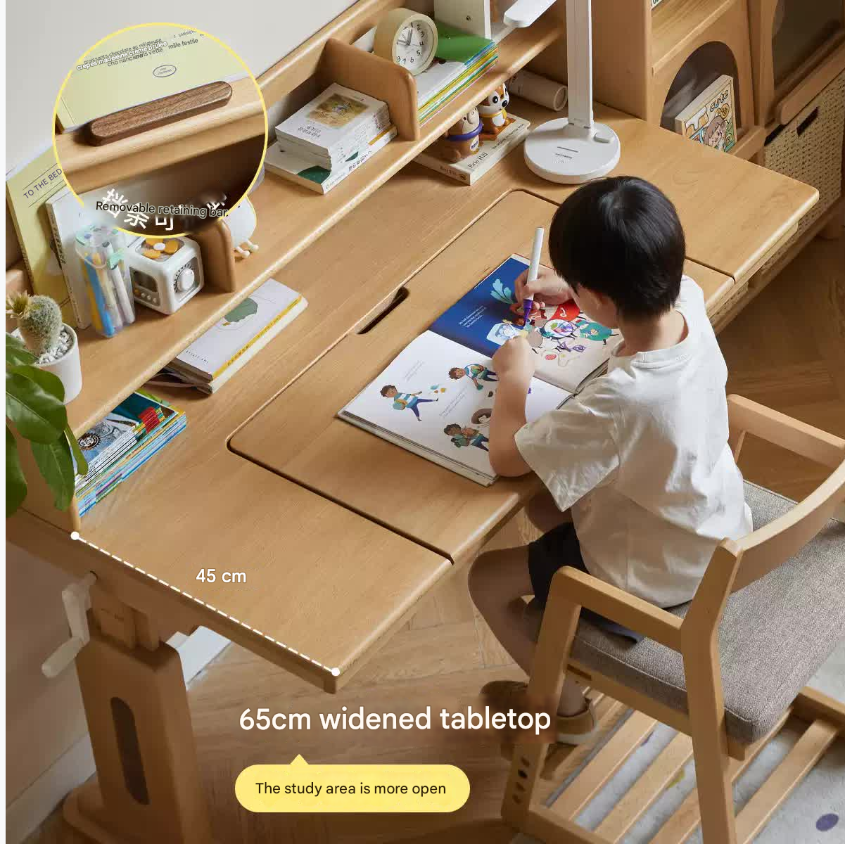 Beech Solid Wood Children's Study Table.