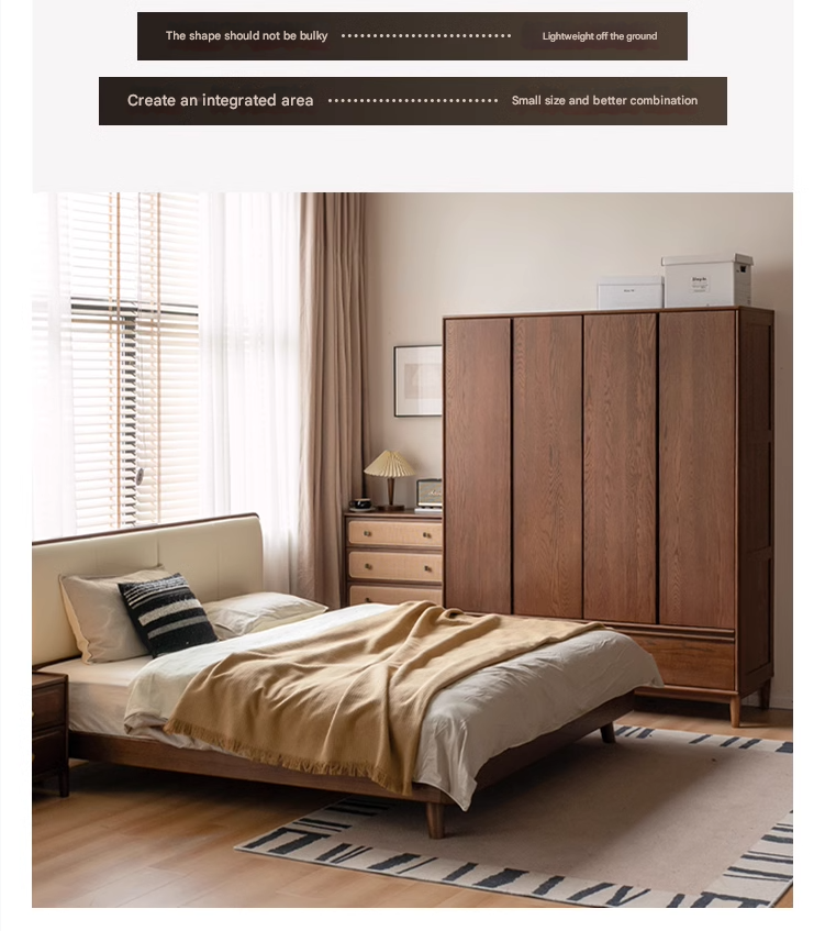 Oak Solid Wood Modern Off-Floor Wardrobe.