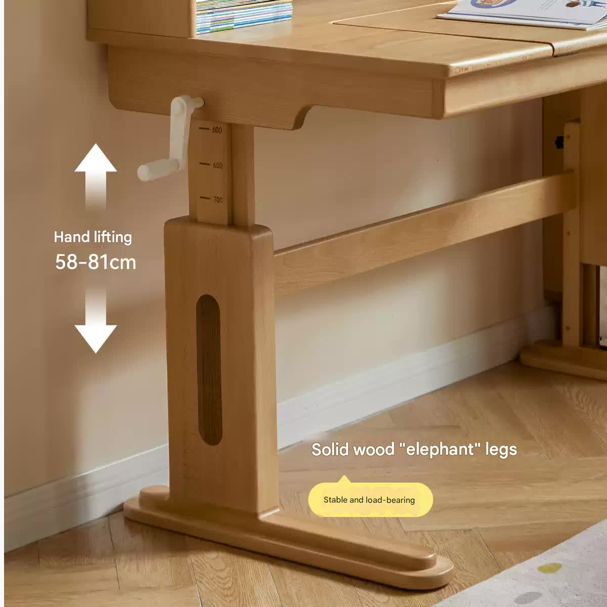 Beech Solid Wood Children's Study Table.