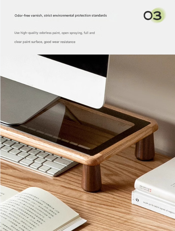 Rubberwood, Oak Solid Wood Table Shelves