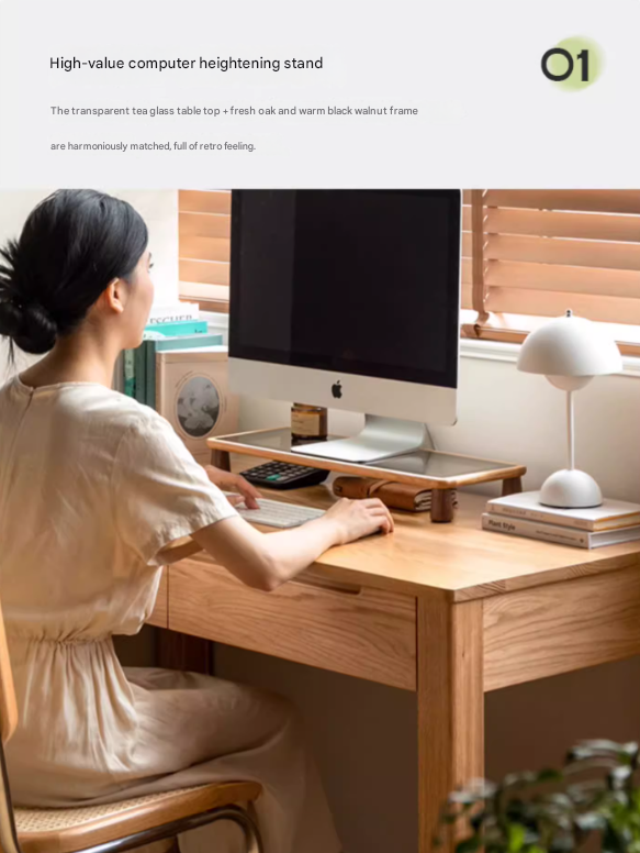 Rubberwood, Oak Solid Wood Table Shelves
