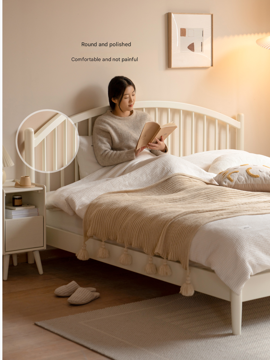 Beech, Poplar Solid Wood Bed