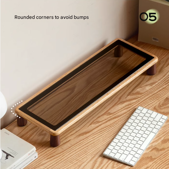 Rubberwood, Oak Solid Wood Table Shelves