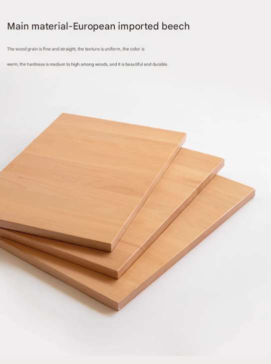 Set pcs 4 Beech, Cherry Solid Wood Medieval Style Soft Retro Dining Chair