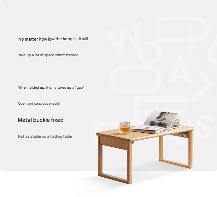Oak Solid Wood Bay Window Folding Table