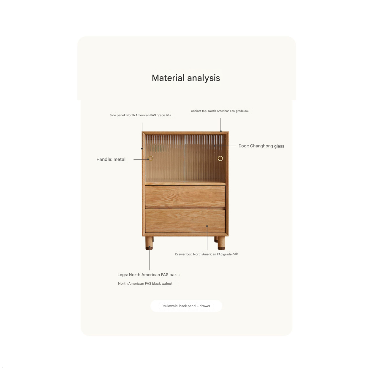 Oak Solid Wood Modern Creative Bookcase
