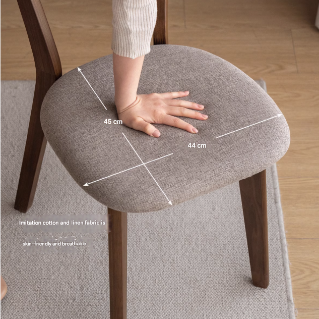 4 pcs - Black Walnut Solid Wood Casual Dining Chair