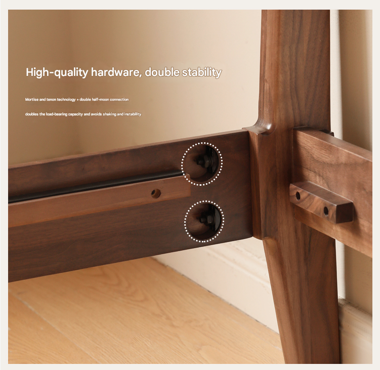 Black Walnut Solid Wood Bed