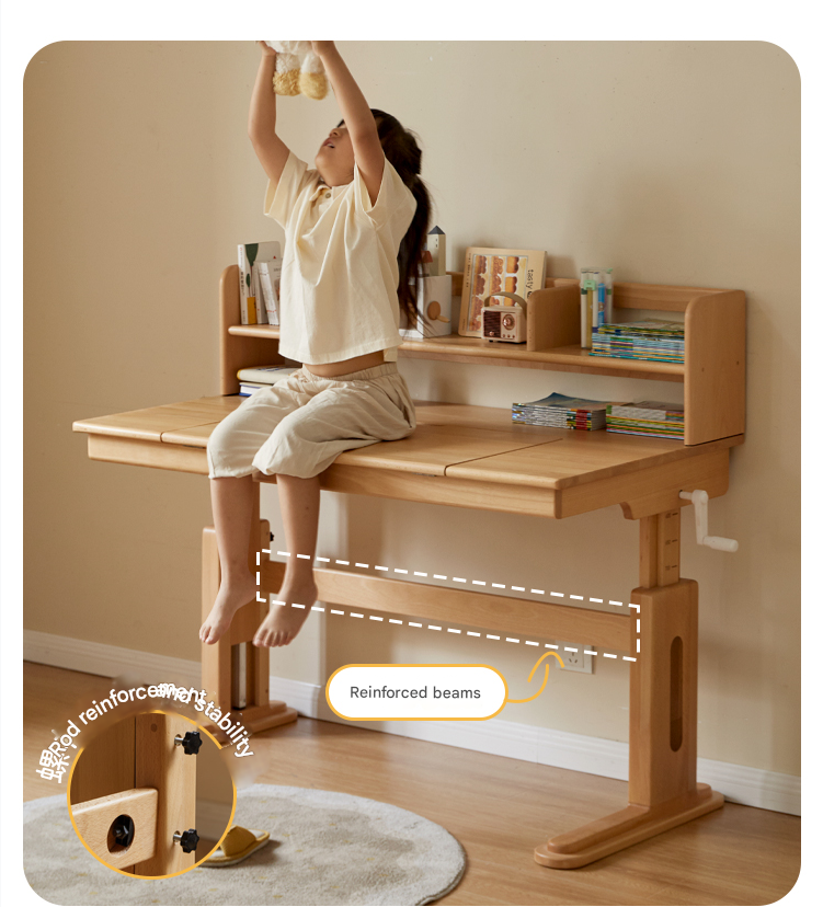 Beech Solid Wood Children's Study Table.