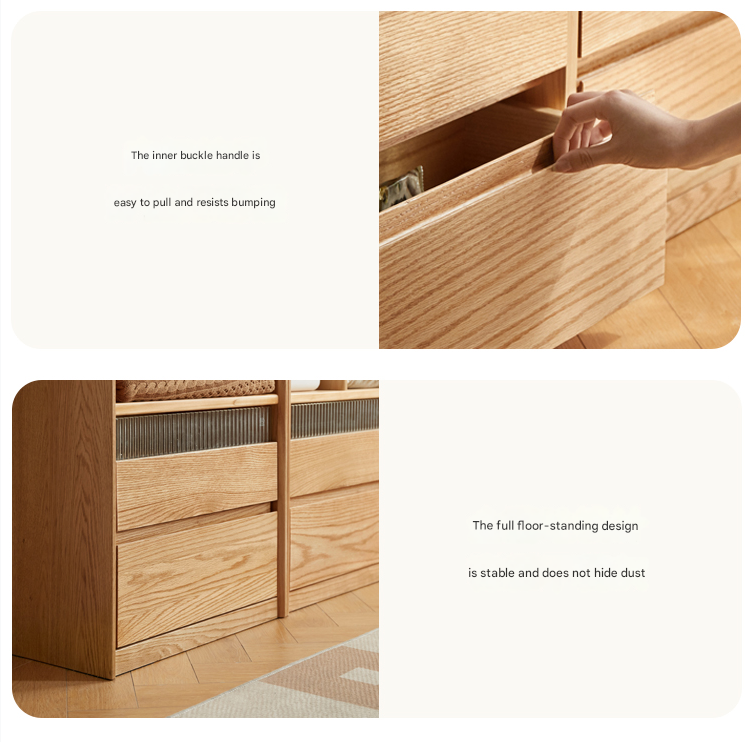Oak Solid Wood Modern Bookcase