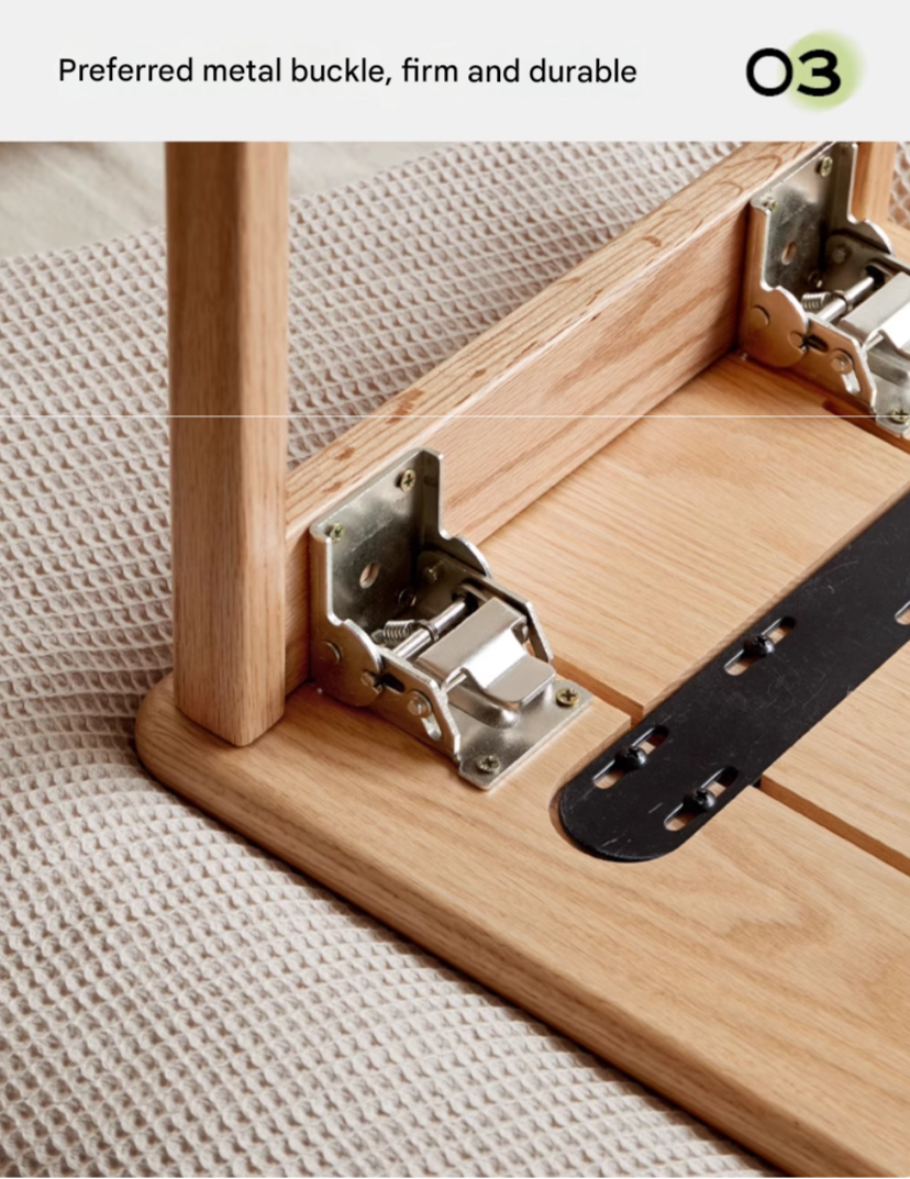 Oak Solid Wood Bay Window Folding Table