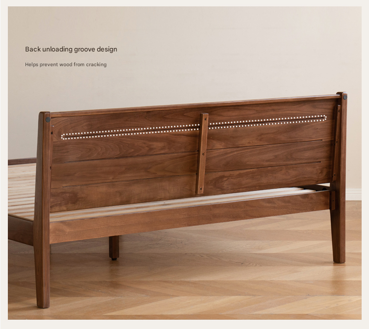 Black Walnut Solid Wood Bed