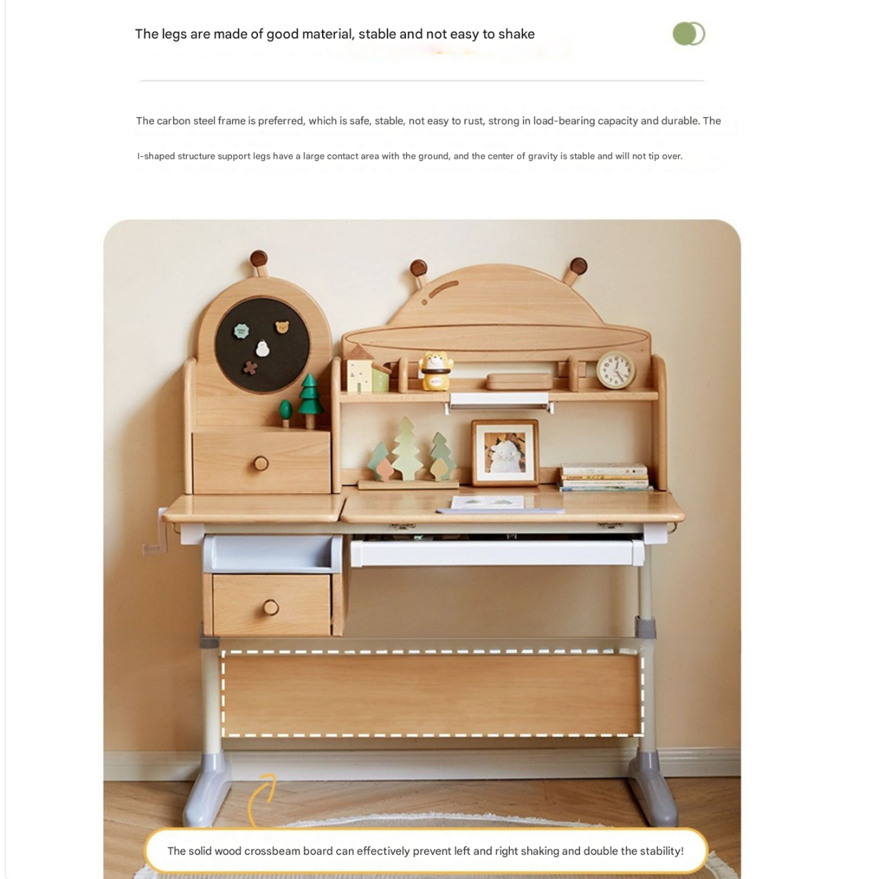 Beech Solid Wood Modern Bookshelf