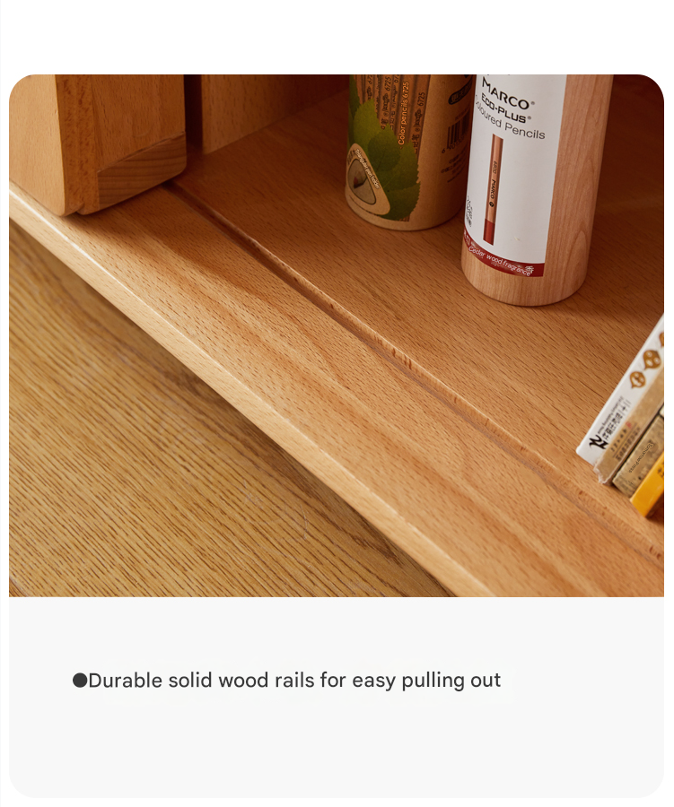 Oak Solid Wood Multi-Layer Children's Bookcase