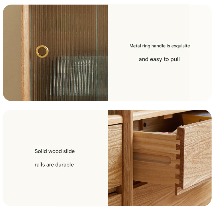 Oak Solid Wood Modern Creative Bookcase