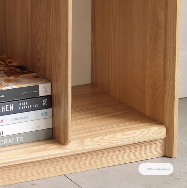 Ash Solid Wood Combination Bookcase Bookshelf<