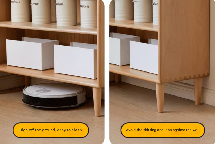Beech Solid Wood Bookshelves Storage Shelf