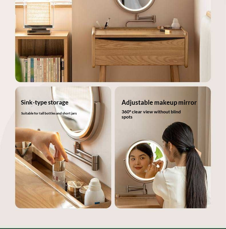 Ash Solid Wood Modern Vanity Table