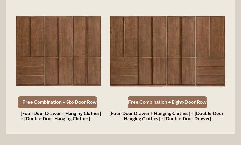 Black Walnut Solid Wood Italian Light Luxury Wardrobe