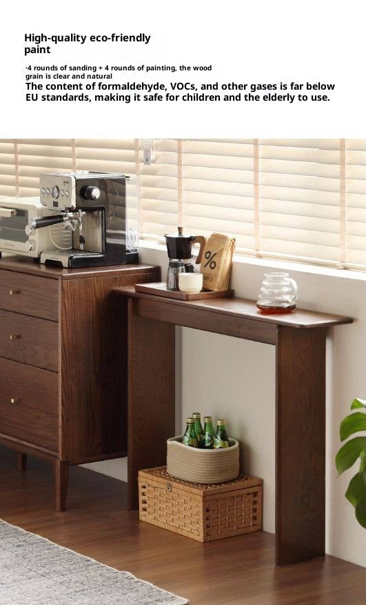 Oak Solid Wood Extra Narrow Entrance Table
