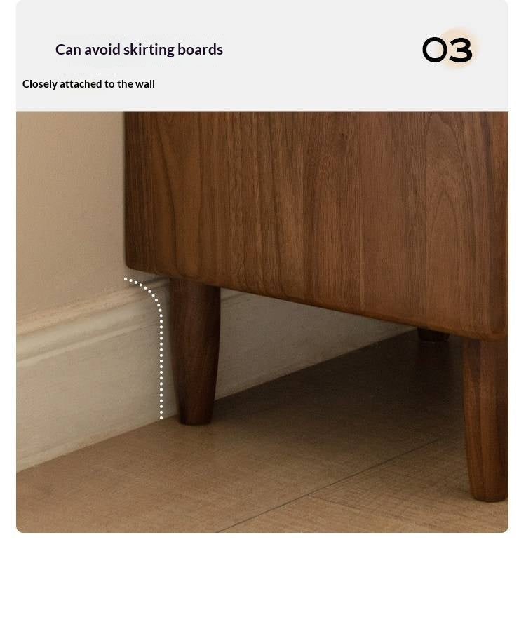 Black Walnut, Catalpa, Sandalwood Solid Wood Nightstand Modern Minimalist