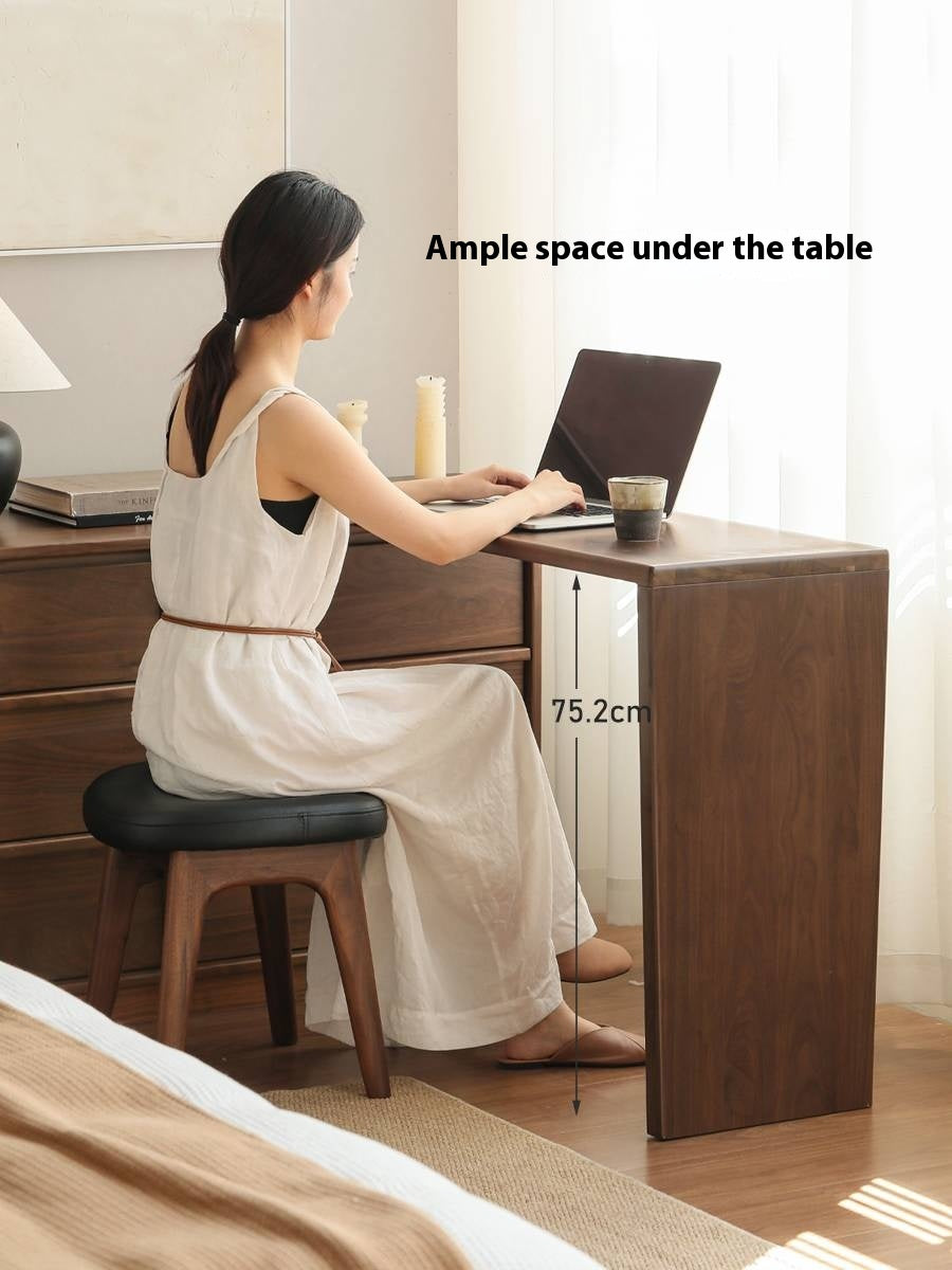 Black Walnut, Sandalwood Solid Wood Light Luxury Vanity Table.