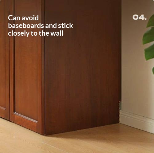 Poplar Solid Wood Modern Retro Style Double Door Wardrobet.
