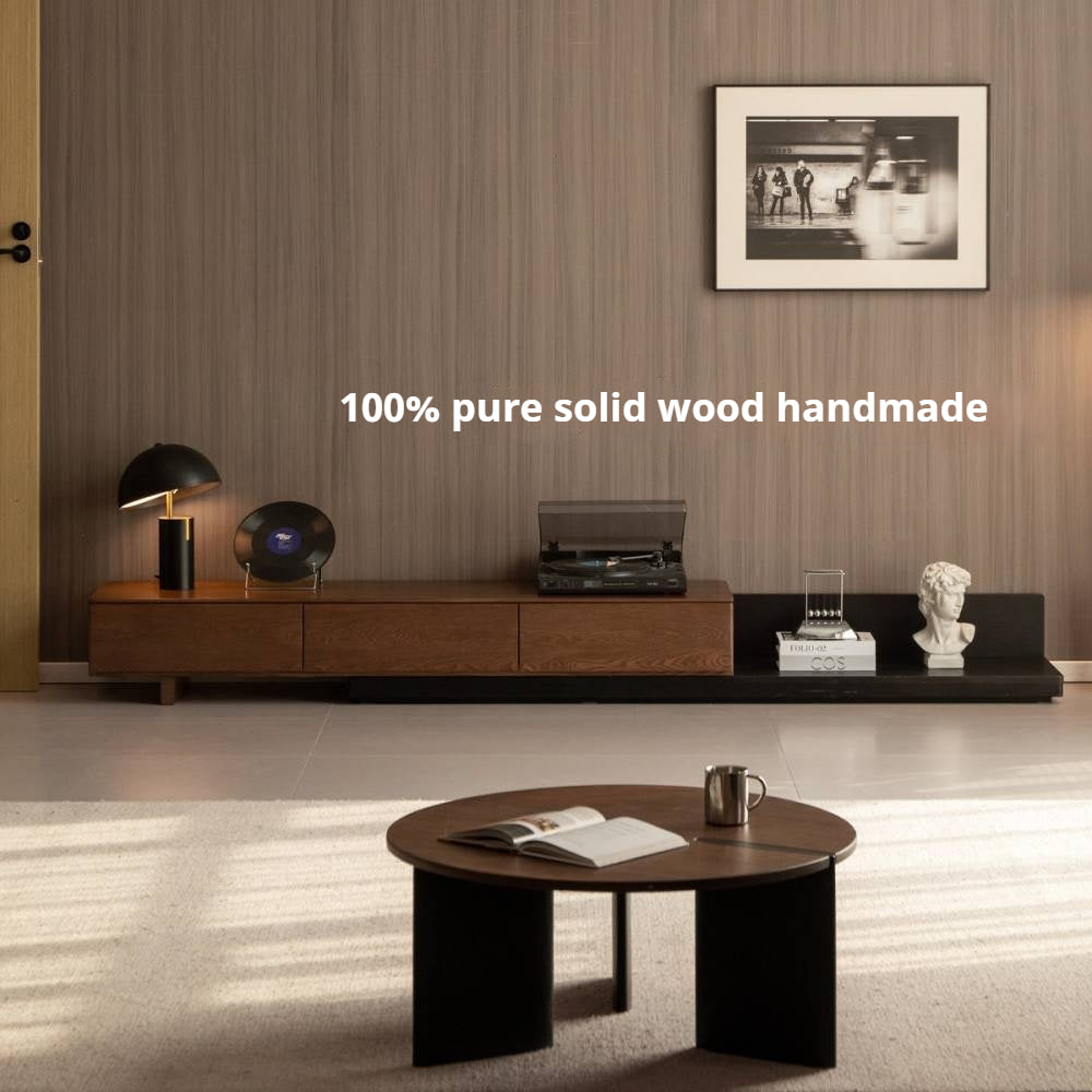 Ash Solid Wood Modern Simple Floor TV Cabinet