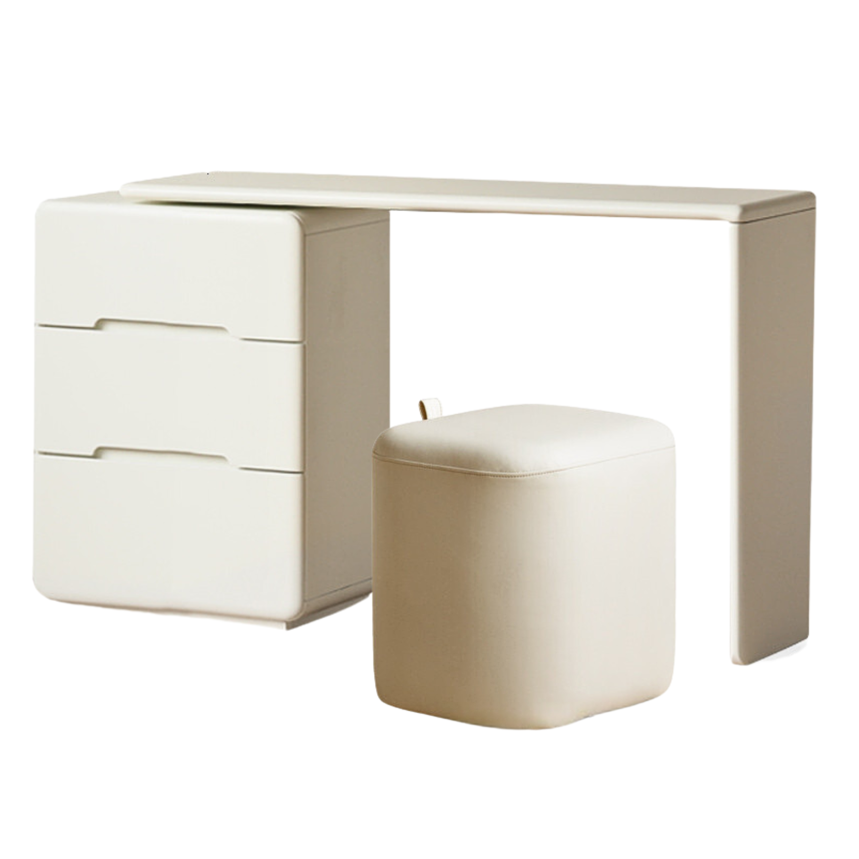 Poplar Solid Wood, Solid Rubberwood Cream Air Makeup Table.