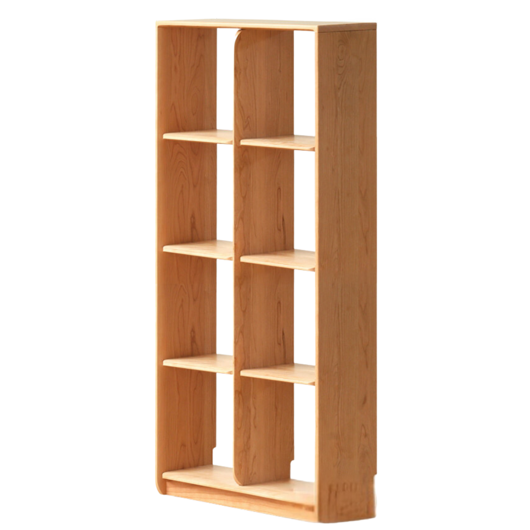 Cherry Solid Wood Bookcase Floor Display Free Lattice Combination